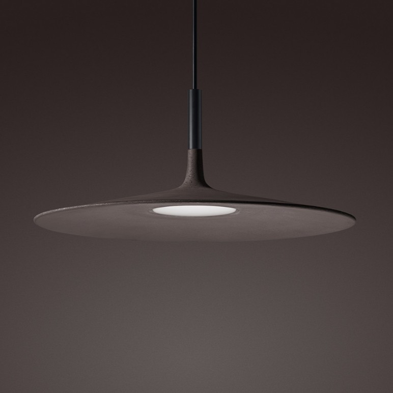 COLGANTE APLOMB LARGE LED MARRON DIM FOSCARINI.