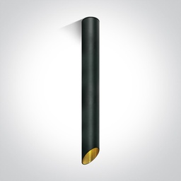 [212105E3BGL] APLIQUE TECHO 1xGU10 CILINDRO BK 50CM ONE.