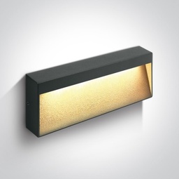 [267359BANW] APLIQUE PARED REC. LED 7W 3000K IP54 ONE LIGHT.