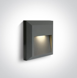 [267388BANW] APLIQUE PARED LED WALL LIGHT 1W WW IP65 ONE.