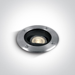 [269046G] EMB. PISO 1xGU10 240V 10W IP67 ACERO AJUSTABLE ONE.