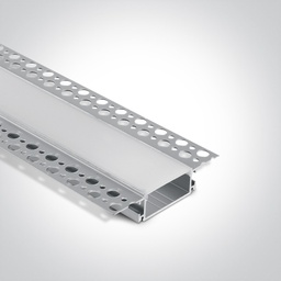 [27906TRAL] PERFIL EMB. ALUMINIO 2MTS + DIFUSOR OPAL PC TRIMLESS ONE LIGHT.