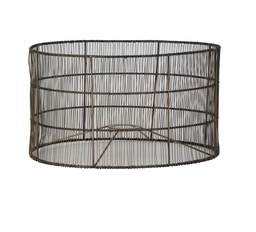[603900718] PANTALLA MANISA CILINDRICA WIRE BRONZE ANTIGUO 35*35*20cm LL.