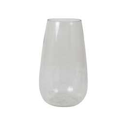 [607721996] PERLY GLASS CLEARLIGHT GREY VASE 23*41 LL.