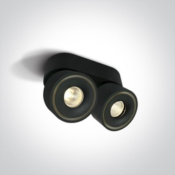 [212208LABW] APLIQUE TECHO LED 2x8W 3000K IP20 NEGRO MOVIL ONE.