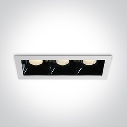 [250307BWW] DOWNLIGHT REC. LED 3x6,5W 3000K IP20 DIM. ONE LIGHT.