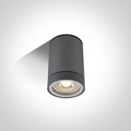 [267130CAN] APLIQUE TECHO Ø 6.5cm 1xGU10 240V 35W IP54 ANTRACITA CILINDRO ONE.