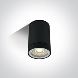 [267130CB] APLIQUE TECHO 1xGU10 240V 35W IP54 BLACK CILINDRO ONE.