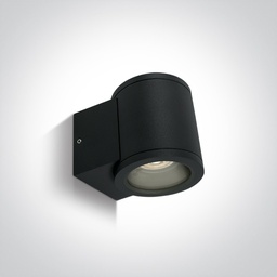[267400AB] APLIQUE PARED 1xGU10 100-240V 10W IP54 NEGRO ONE.