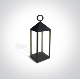 [267462BW] FAROL LED 3W 3000K IP54 BLACK RECARGABLE USB ONE.
