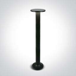 [267490ABW] BOLARDO LED 6,5W 3000K NEGRO h= 81CM ONE.
