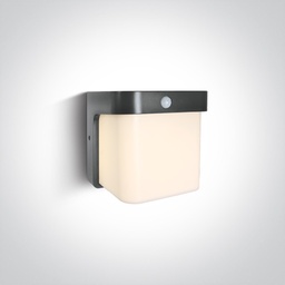 [267492PANW] APLIQUE PARED LED 240V 12W 3000K IP54 ANTRACITA C/SENSOR ONE.