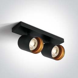 APLIQUE PARED O TECHO SPOTS 2xGU10 MAX.10W IP20 ONE LIGHT.