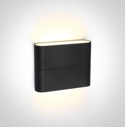 APLIQUE PARED REC. LED 2x3W 3000K IP54 ONE LIGHT.