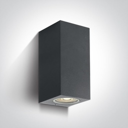 APLIQUE PARED 2xGU10 240V 7W IP65 RECTANGULAR ONE.