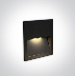 EMB. PARED LED 240V 4W 3000K IP65 CUADRADO DARK LIGHT ONE.