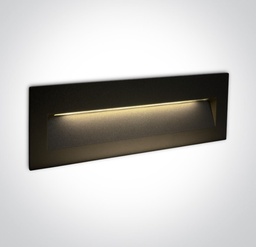 EMB. PARED REC. LED 7W 3000K IP65 ONE LIGHT.
