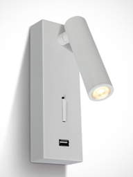 APLIQUE PARED LED 3W IP20 LECTURA CON USB ONE.