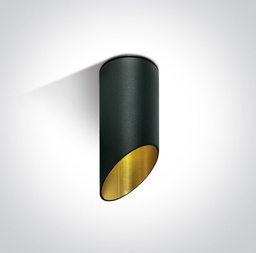 [212105E1BGL] APLIQUE TECHO 1xGU10 CILINDRO BK 150mm ONE.