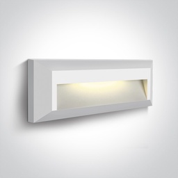 APLIQUE PARED REC. LED 2W 3000K IP65 ONE LIGHT.