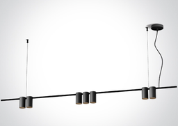 [263146BB] COLGANTE C/SPOTS 7xGU10 MAX.7W IP20 ONE LIGHT.