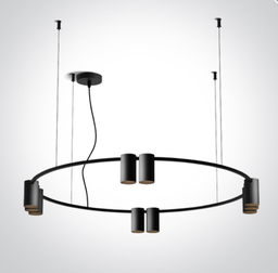 [263146CB] COLGANTE C/SPOTS CIRC. 10xGU10 MAX.7W IP20 ONE LIGHT.